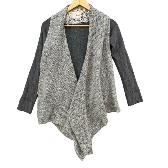 Anthropologie Sweaters - Anthropologie Saturday Sunday Open Front Cardigan Womens Grey Waterfall Sz XS